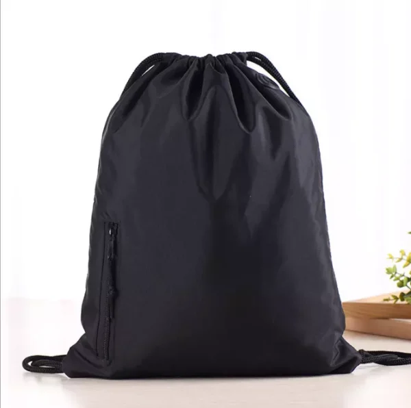 Drawstring Bags Reflective Sports Gym Backpack Pull String Backpacks ...